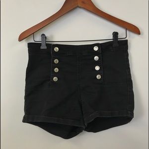 Black Double Button-Up High Waisted Rue21 Shorts